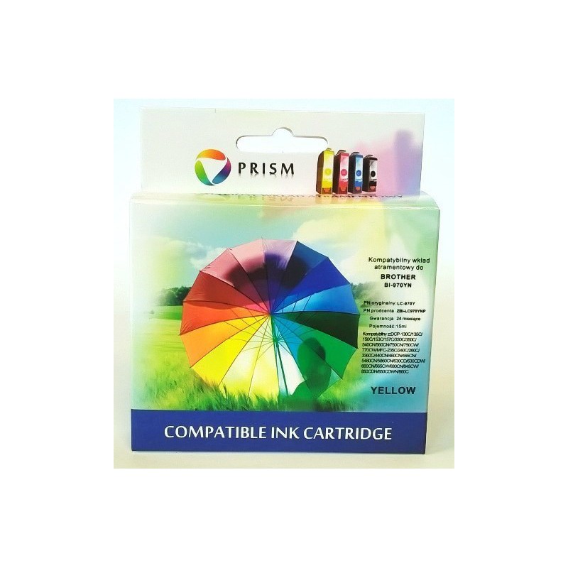 PRISM TUSZ DO DRUKARKI BROTHER 970 /1000 YELLOW PRISM TUSZ DO DRUKARKI BROTHER 970 /1000 YELLOW